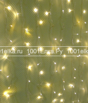 Светодиодный занавес 2x2м - 400 LED мерцание белым (pvc прозрачный)